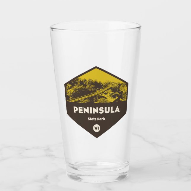 Peninsula State Park Wisconsin Glass (Front)