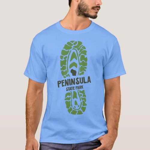 Peninsula State Park Wisconsin WI Hiking Boot T_Shirt
