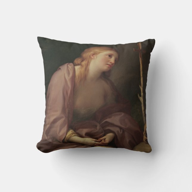 Penitent Magdalene | c.1765 (Oil on Canvas) Throw Pillow (Front)