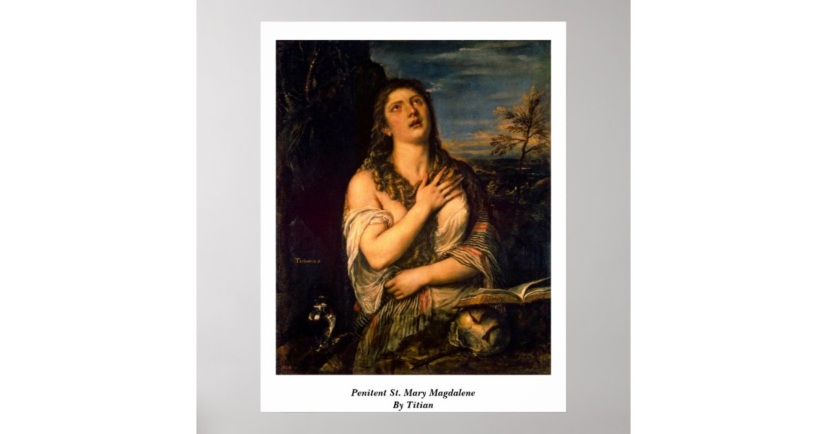 Penitent St Mary Magdalene By Titian Poster Zazzle Com