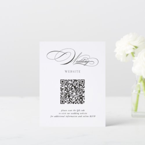 Penmanship | Wedding Website QR Code Letterpress Enclosure Card