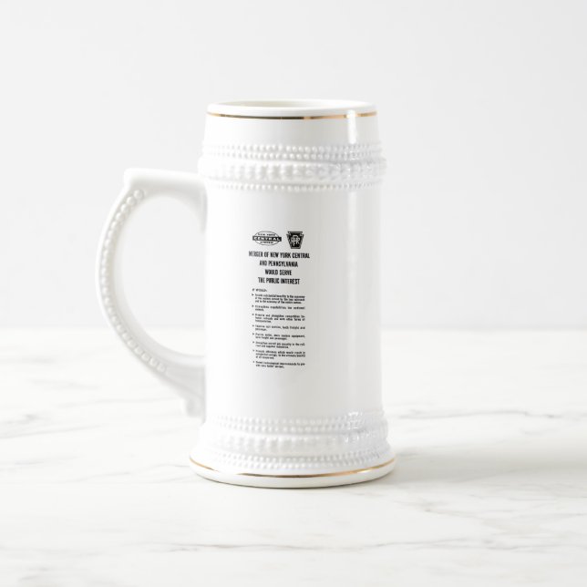 Penn Central Railroad merger    Beer Stein (Left)