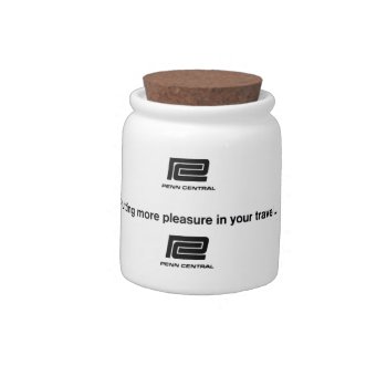 Penn Central Railroad Travel    Candy Jar by stanrail at Zazzle