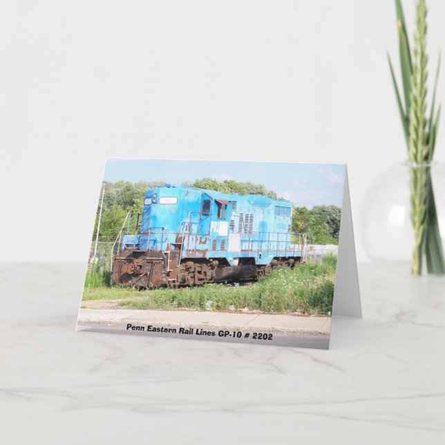 Penn Eastern Rail Lines GP-10 # 2202 Holiday Card (Front)