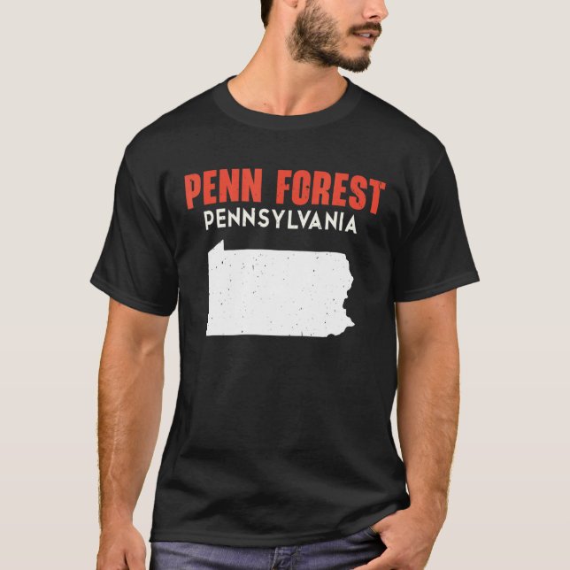 Penn Forest Pennsylvania USA State America Travel T-Shirt (Front)