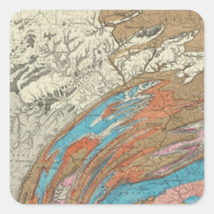 Penn geological formations square sticker