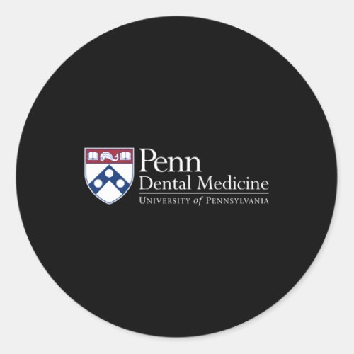 Penn Quakers S School Of Dental Medicine Classic Round Sticker