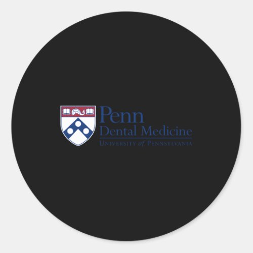 Penn Quakers S School Of Dental Medicine Classic Round Sticker