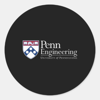 Penn Quakers 'S School Of Engineering Classic Round Sticker