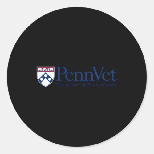 Penn Quakers S Veterinary School Classic Round Sticker