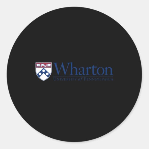 Penn Quakers S Whon School Of Business Classic Round Sticker