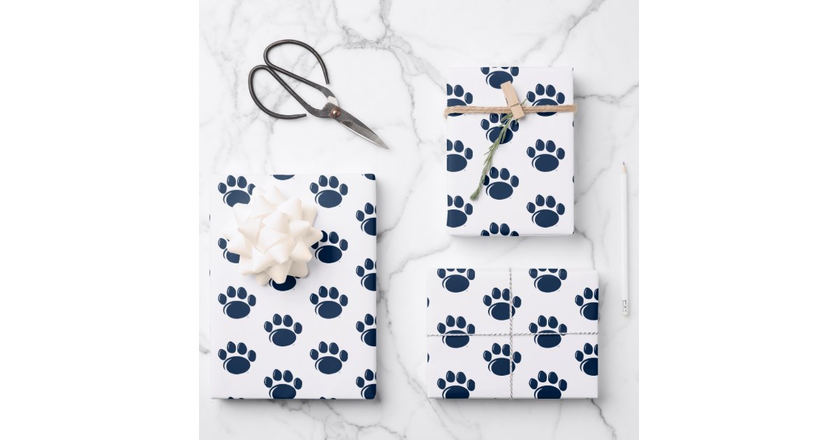 Penn State Nittany Lion Paw Wrapping Paper Sheets