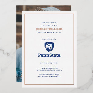 Penn State University Foil Invitation