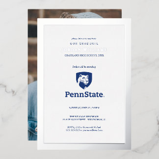 Penn State University Foil Invitation