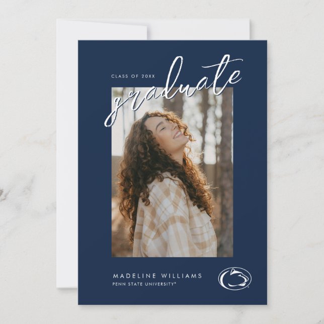 Penn State University Nittany Lions Announcement (Front)