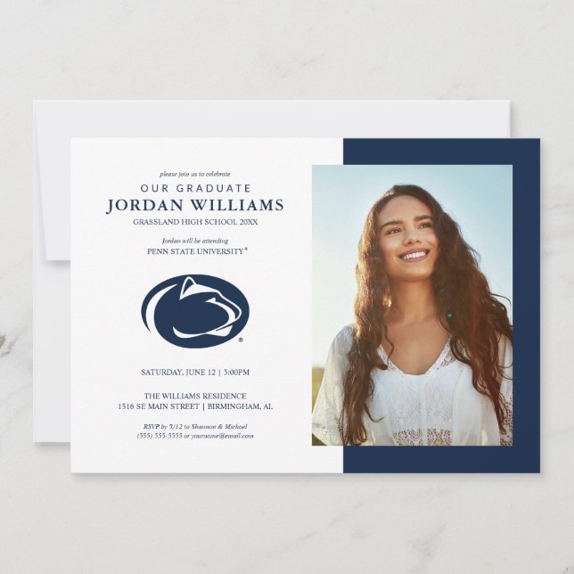 Penn State University Nittany Lions Announcement (Front)