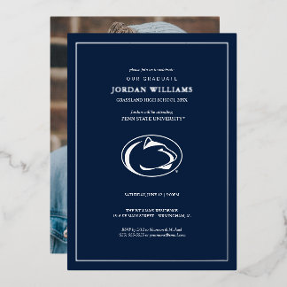 Penn State University Nittany Lions Foil Invitatio Invitation