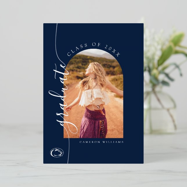 Penn State University Nittany Lions Foil Invitatio Invitation (Standing Front)