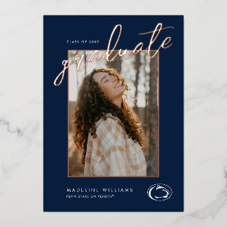 Penn State University Nittany Lions Foil Invitatio Invitation