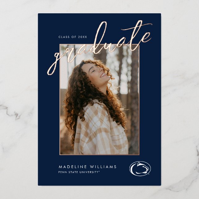 Penn State University Nittany Lions Foil Invitatio Invitation (Front)