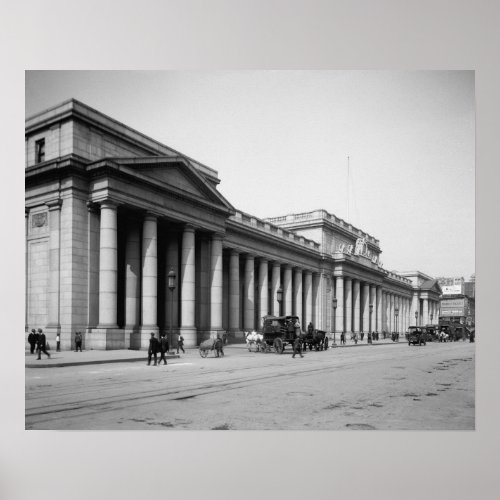 Penn Station East Facade 1910 Vintage Photo Poster