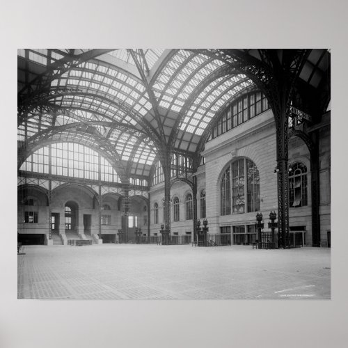 Penn Station Main Concourse 1915 Vintage Photo Poster