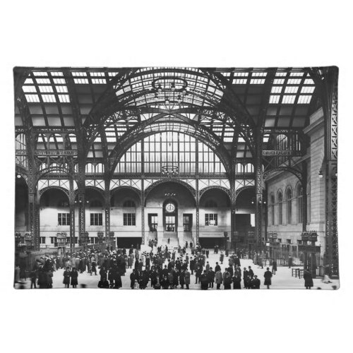 Penn Station New York City Vintage Railroad Cloth Placemat