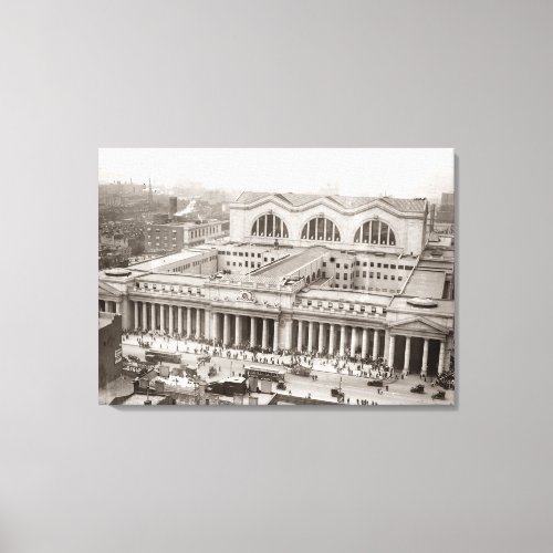 Penn Station Vintage Photograph 1910 Canvas Print