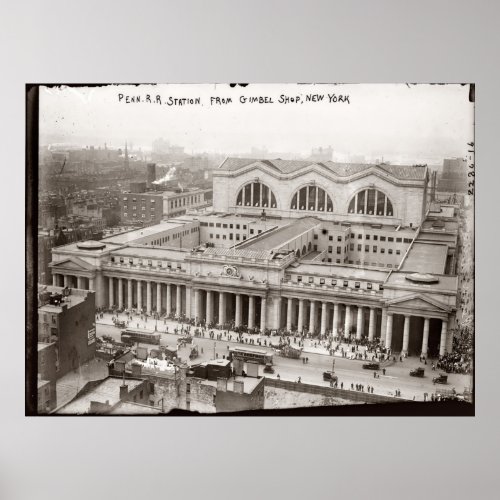 Penn Station Vintage Photograph 1910 Poster