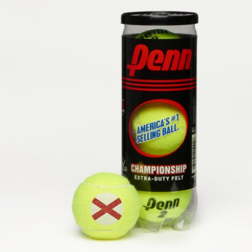 Penn tennis ball with flag of Alabama USA