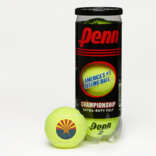 Penn tennis ball with flag of Arizona, USA