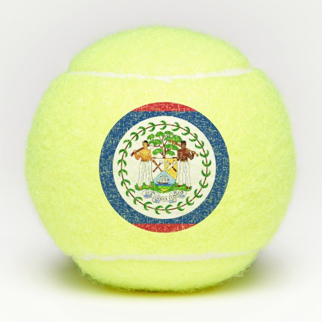 Penn tennis ball with flag of Belize (Front)