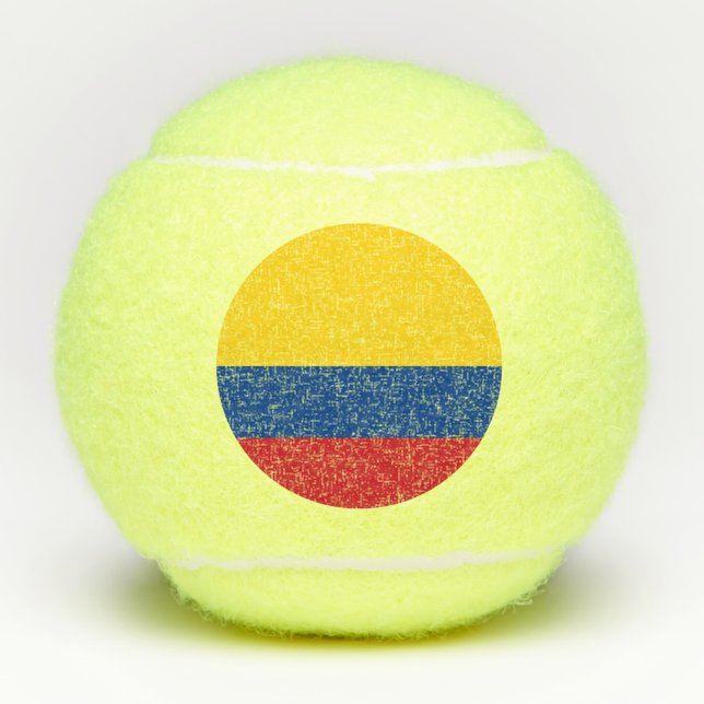 Penn tennis ball with flag of Colombia (Front)