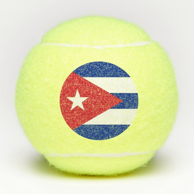 Penn tennis ball with flag of Cuba (Front)