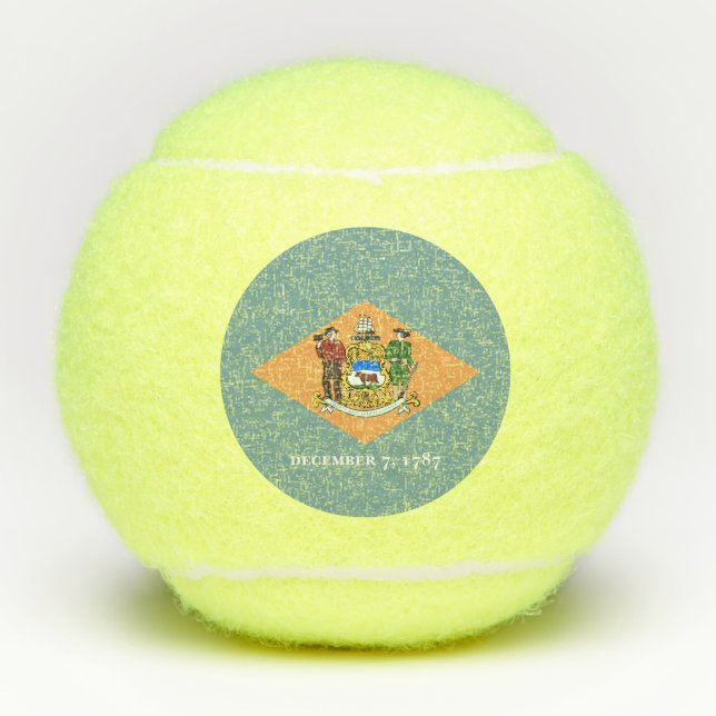 Penn tennis ball with flag of Delaware, USA (Front)