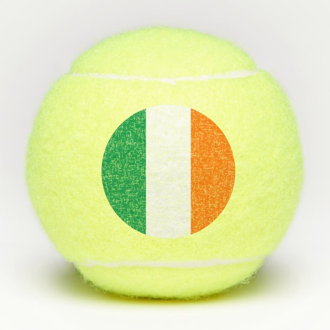 Penn tennis ball with flag of Ireland (Front)