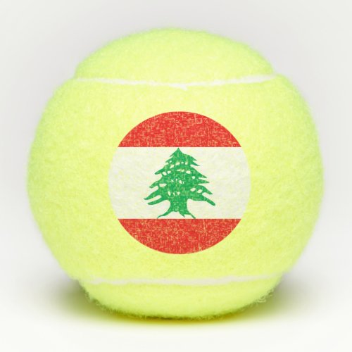 Penn tennis ball with flag of Lebanon