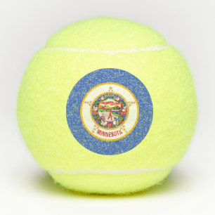 Penn tennis ball with flag of Minnesota, USA