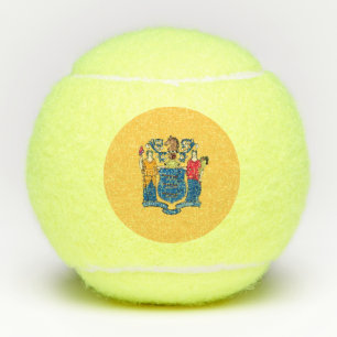 Penn tennis ball with flag of New Jersey, USA