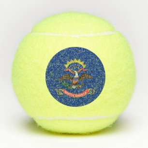 Penn tennis ball with flag of North Dakota, USA