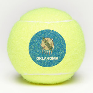 Penn tennis ball with flag of Oklahoma State, USA