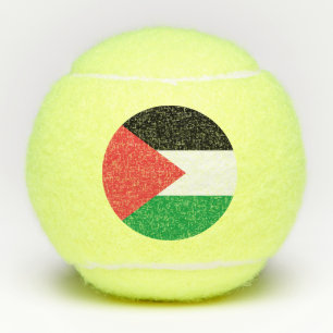 Penn tennis ball with flag of Palestine