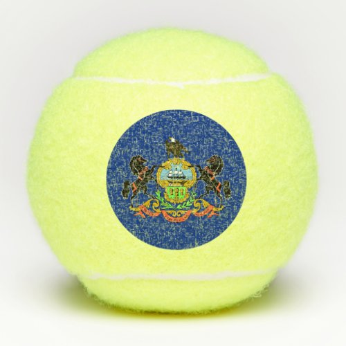 Penn tennis ball with flag of Pennsylvania USA
