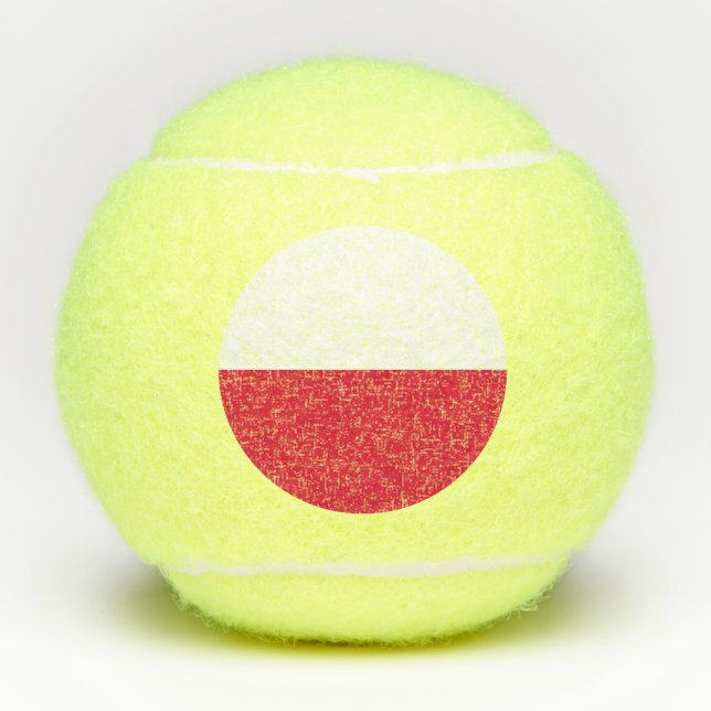 Penn tennis ball with flag of Poland (Front)
