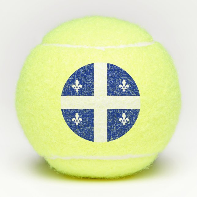 Penn tennis ball with flag of Quebec, Canada (Front)