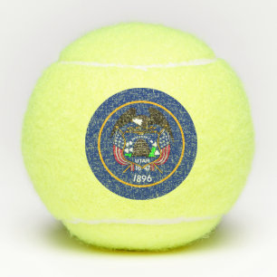 Penn tennis ball with flag of Utah, USA