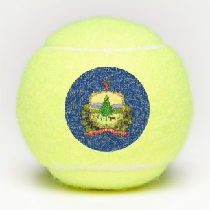Penn tennis ball with flag of Vermont, USA