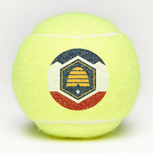 Penn tennis ball with new flag of Utah State, USA