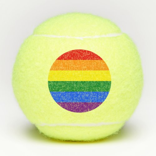 Penn tennis ball with Pride flag of LGBT