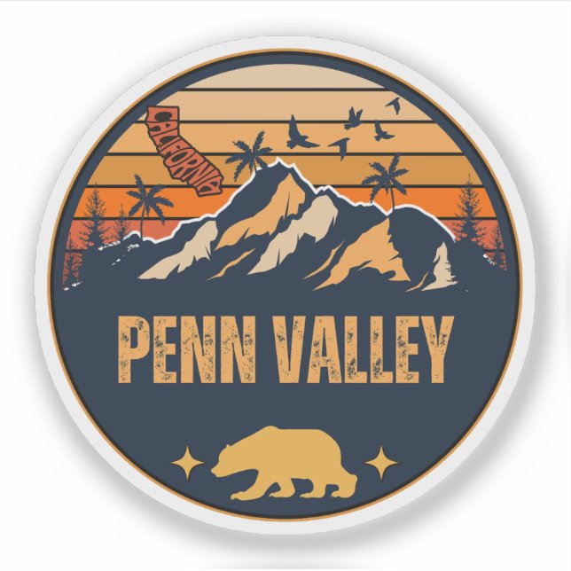 Penn Valley, California Sticker (Front)